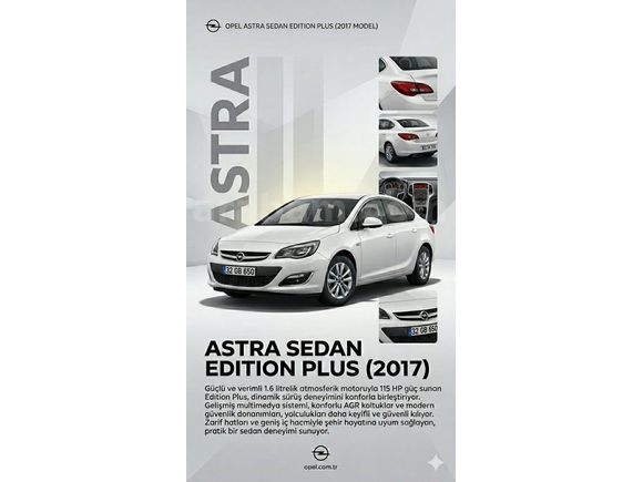 ilk Sahibinden Opel Astra 1.6 Edition Plus 2017 Model