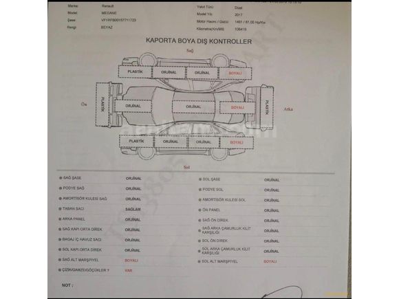 Memurdan Renault Megane 1.5 dCi Joy 2017 Model