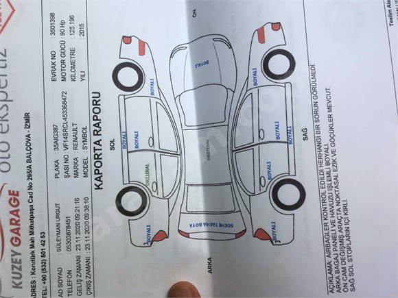 Sahibinden Renault Symbol 1.5 dCi Joy 2015 Model