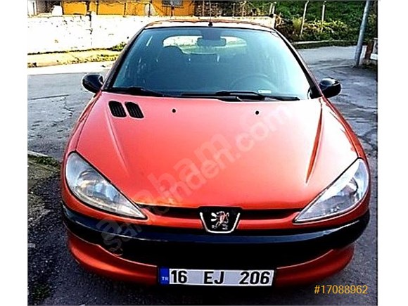 sahibinden peugeot 206 1 4 xr 2000 model bursa 245 000 km turuncu 17088962 arabam com