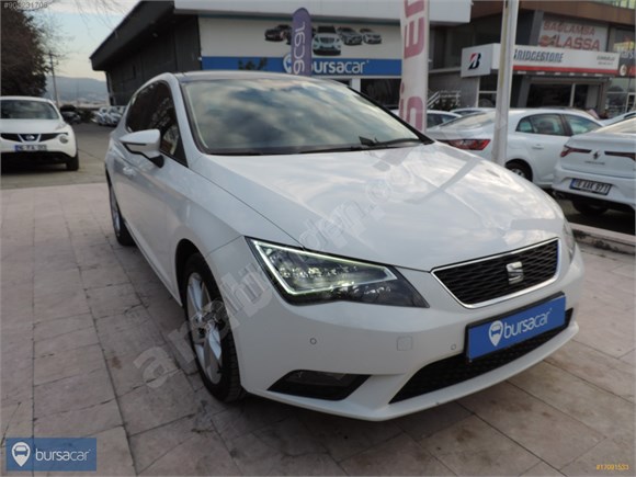 BURSACAR - 2015 SEAT LEON 1.6 TDI CRSTYLE PLUS 110 PS ve BOYASIZ