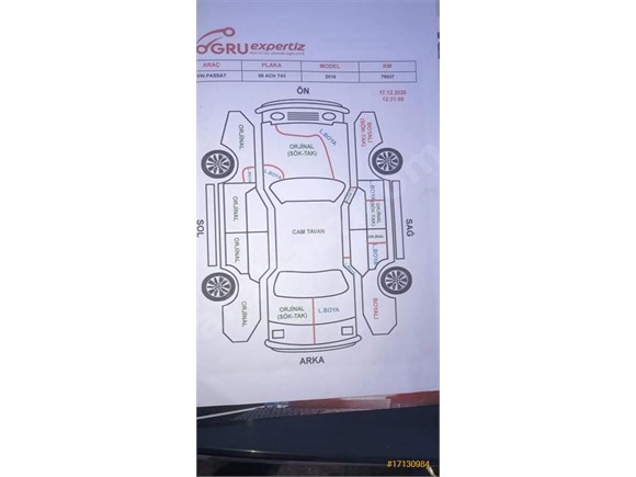 Sahibinden Volkswagen Passat 1.4 TSi BlueMotion Comfortline 2016 Model