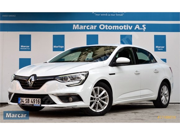 %18 KDV AZ PEŞNATLI 2017 ÇIKIŞLI RENAULT MEGANE 1.5dCi SRVS BKML