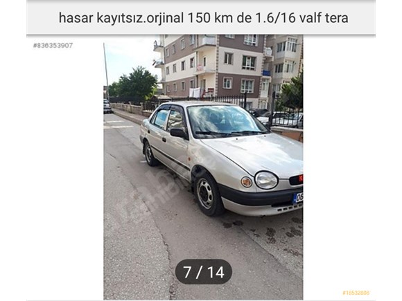 sahibinden toyota corolla 1 6 terra 1999 model ankara 162 000 km 18532808 arabam com
