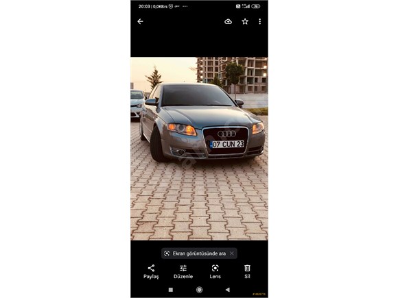 sahibinden audi a4 sedan 2 0 tdi 2007 model sanliurfa 290 002 km 18628778 arabam com