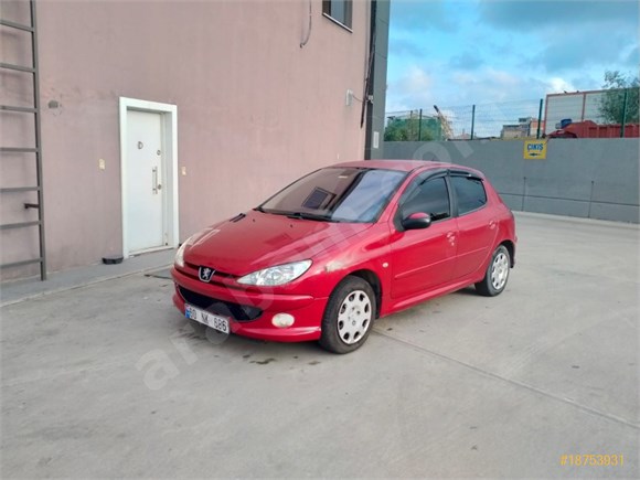 sahibinden peugeot 206 1 4 feline 2006 model istanbul 100 000 km kirmizi 18753931 arabam com