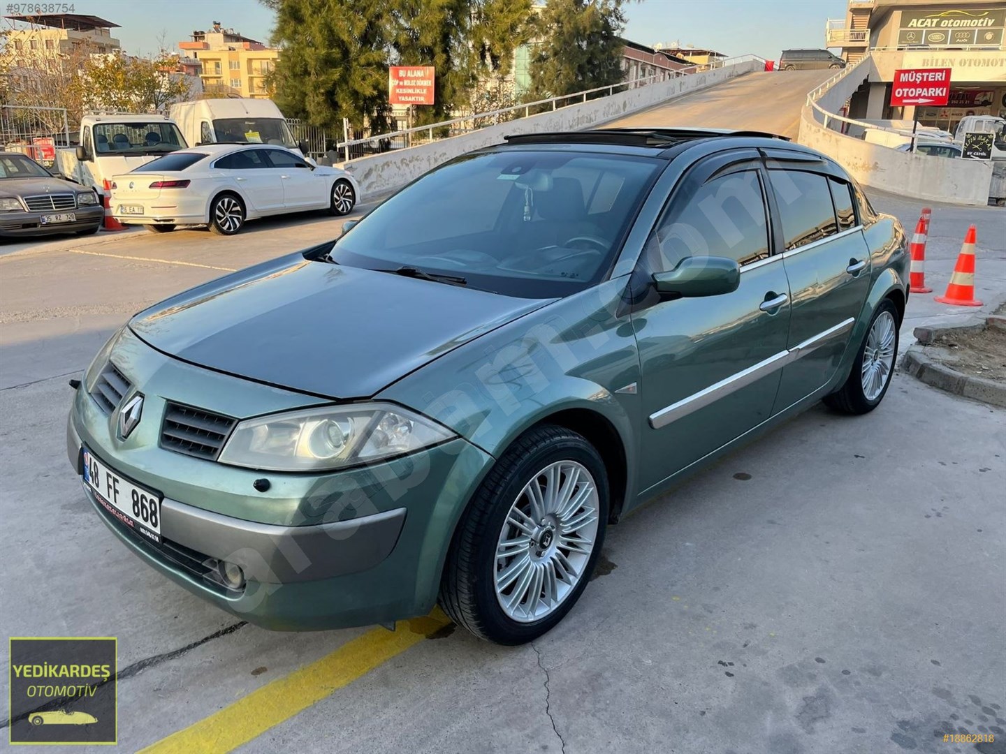 galeriden renault megane 1 6 dynamique 2005 model izmir 250 000 km yesil 18862818 arabam com