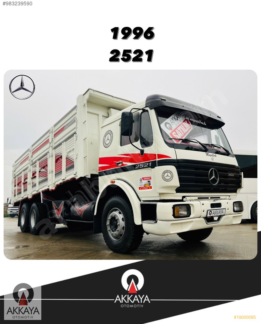 galeriden mercedes benz axor 2521 1996 model samsun 335 000 km beyaz 19000095 arabam com