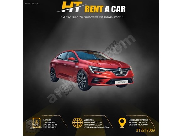 HT RENT A CAR'DAN DİZEL FİAT EGEA GÜNLÜK, HAFTALIK, AYLIK