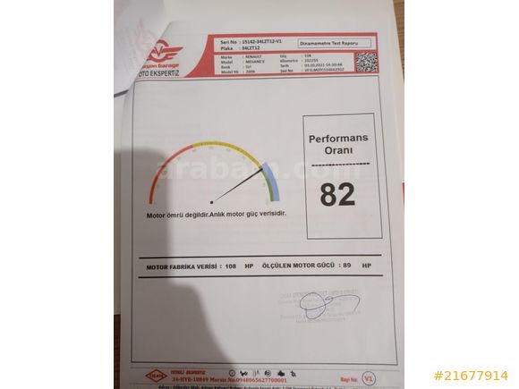 Sahibinden Renault Megane 1.5 dCi Authentique 2006 Model