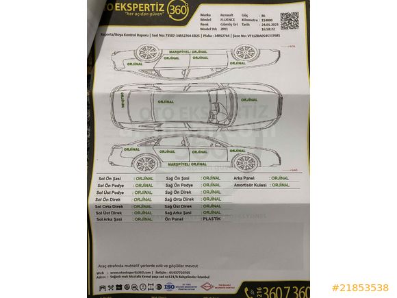 Sahibinden Renault Fluence 1.5 dCi Extreme 2011 Model