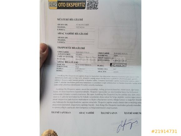 çok acil Sahibinden Chevrolet Captiva 2.0 D LT Base 2007 Model