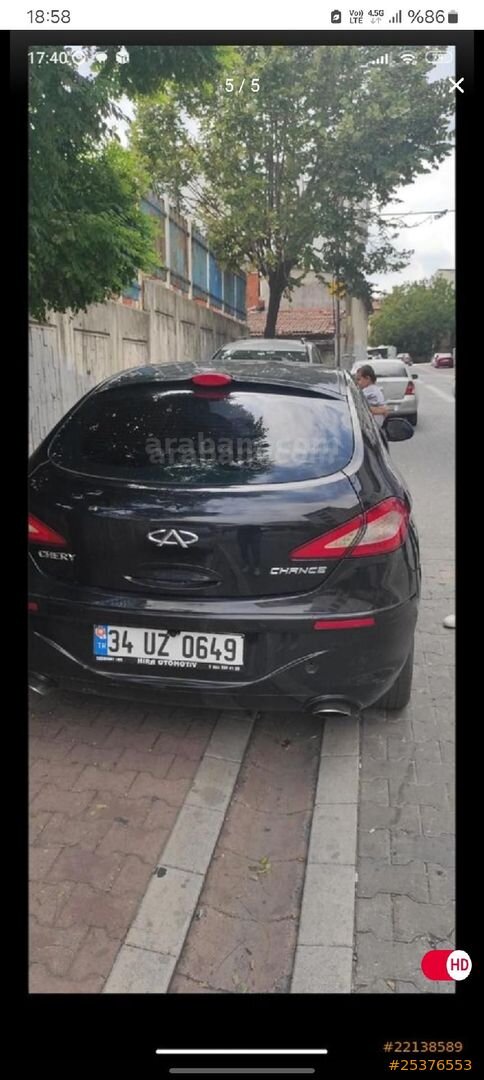 Sahibinden Chery Chance 1.6 Norma 2011 Model İstanbul 110.000 km Siyah 2