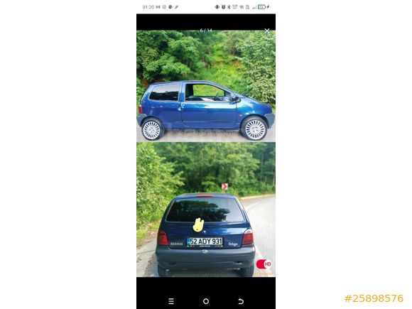 Sahibinden Renault Twingo 1.2 Base 1998 Model