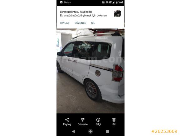 Otomobil ruhsatlı Sahibinden Ford Tourneo Courier 1.6 TDCi Deluxe 2016 Model
