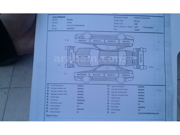 Sahibinden Honda Jazz 1.4 Joy 2009 Model Muğla