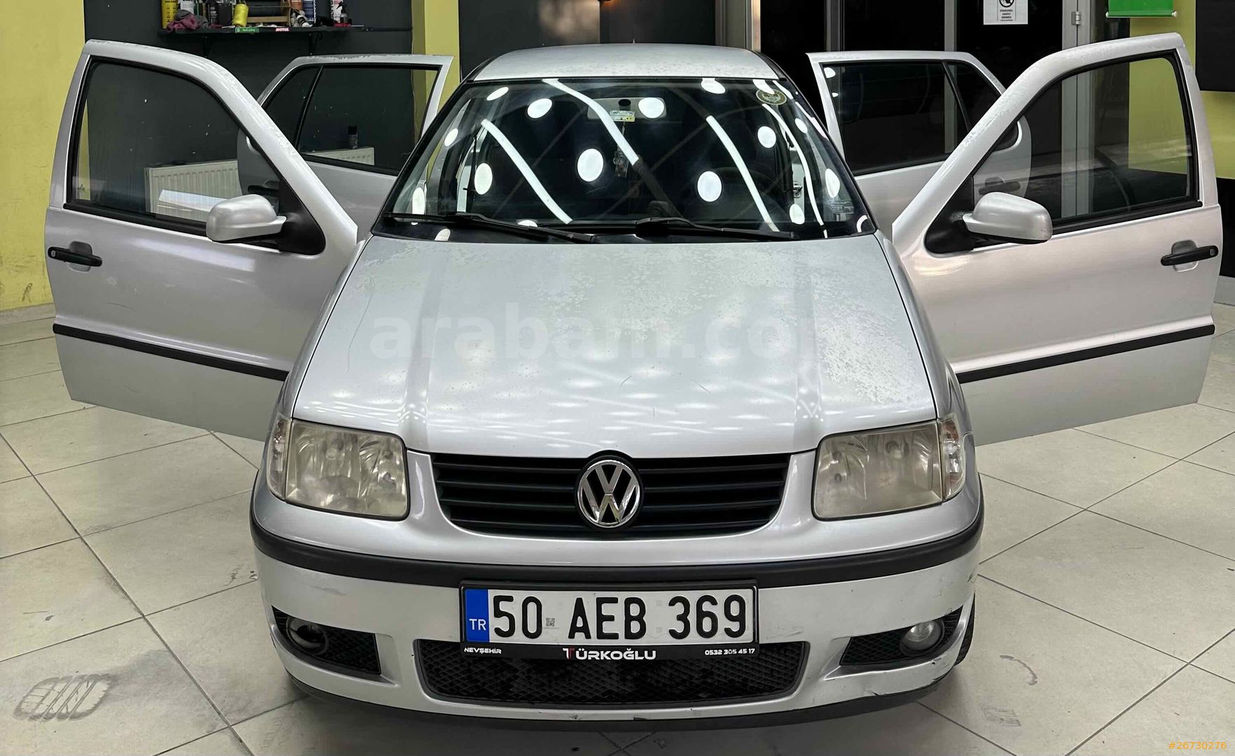 Sahibinden Volkswagen Polo 1.4 Comfortline 2001 Model Nev ehir 136.000 km Gri metalik 26730276 arabam