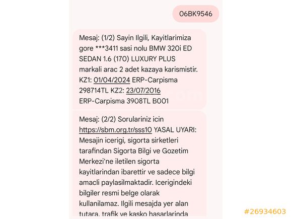 Sahibinden BMW 3 Serisi 320i ED Luxury Line Plus 2015 Model Ankara