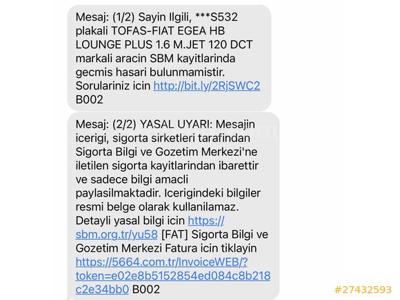 Sahibinden Fiat Egea 1.6 Multijet Lounge Plus 2016 Model Muğla