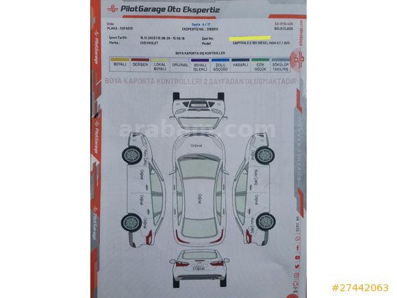 Sahibinden Chevrolet Captiva 2.0 D LT High 2011 Model
