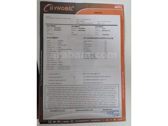 2011 Ford C-Max Boyasız/Değişensiz