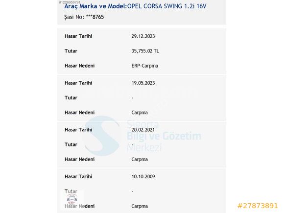 Esf Autodan Opel Corsa Otomatik