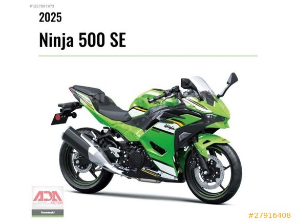 Galeriden Kawasaki Ninja 500 SE 2025 Model Konya 0 km Yeşil