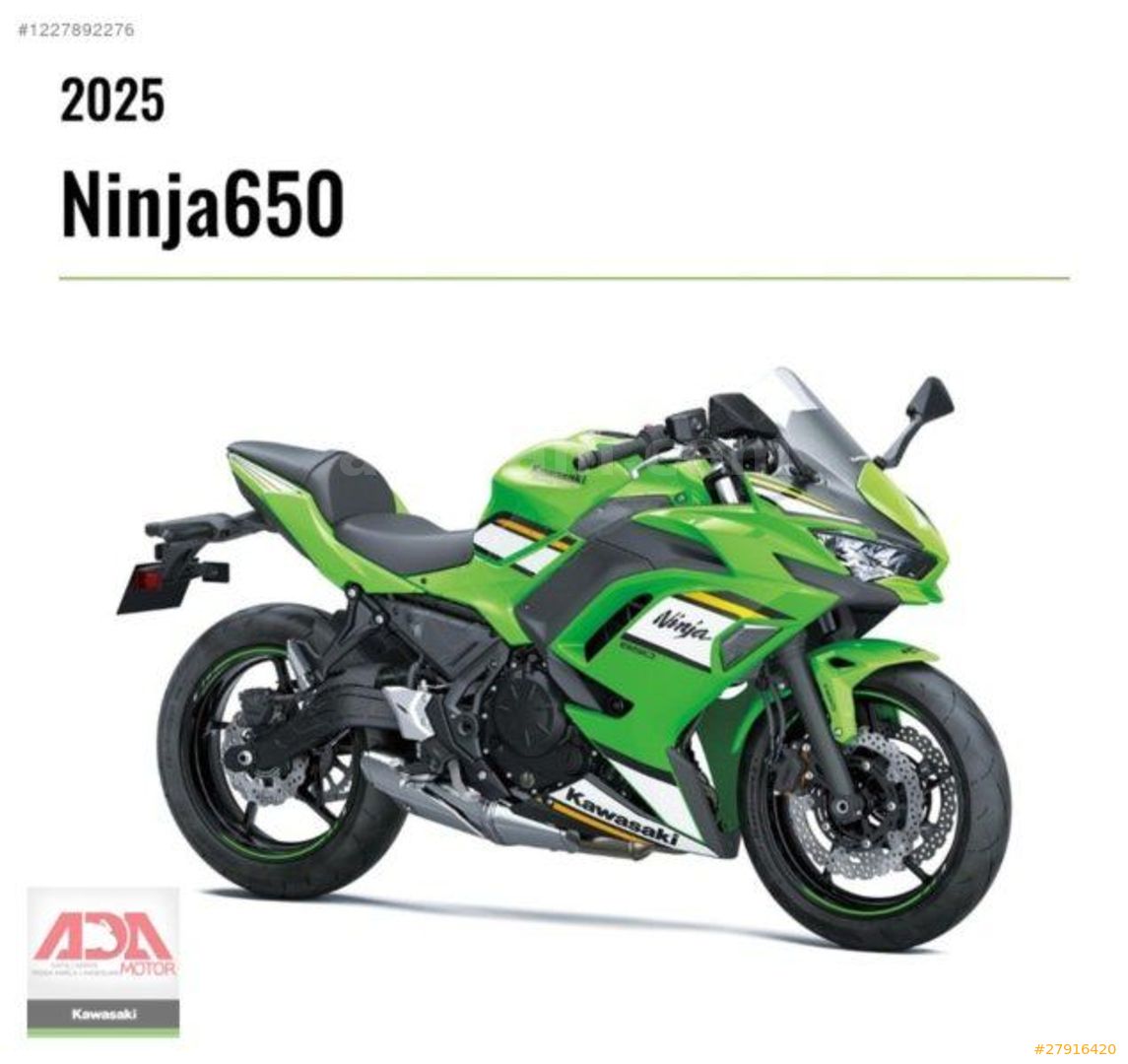 Galeriden Kawasaki Ninja 650 2025 Model Konya 0 km Yeşil