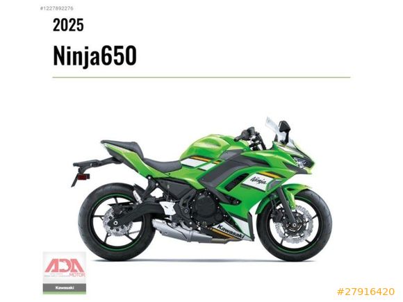 2025 KAWASAKİ NİNJA 650 ADA MOTOR'DAN TAKSİT İMKANI İLE