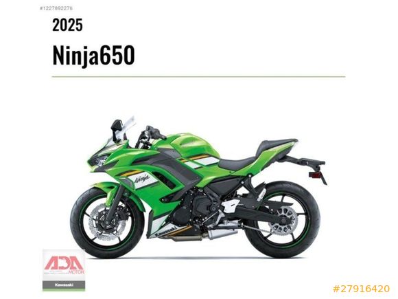 Galeriden Kawasaki Ninja 650 2025 Model Konya 0 km Yeşil