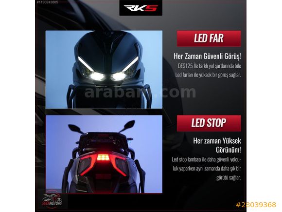 SÜER MOTORS RKS DES 125 NAKİT ÖZEL