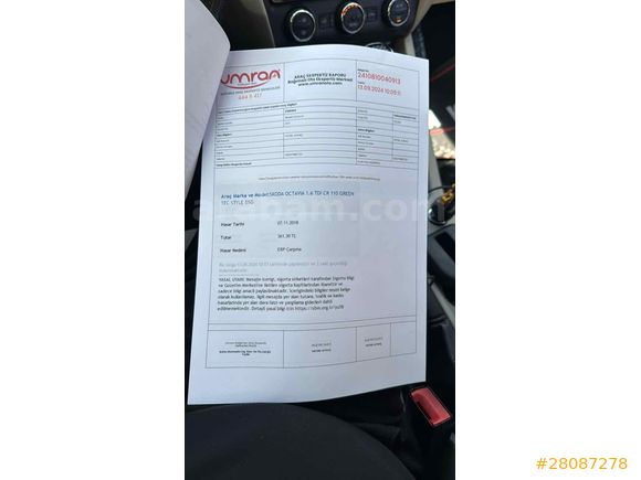Sahibinden Skoda Octavia 1.6 TDI Style 2017 Model  Beyaz