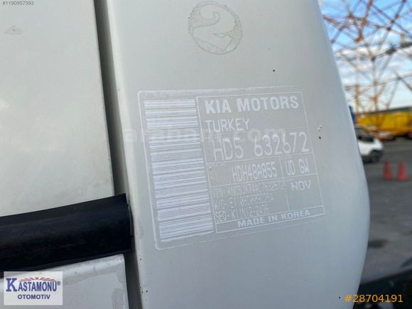 KASTAMONU OTOMOTİV'DEN 2012 KİA BONGO K-2900 ŞASE KAMYONET
