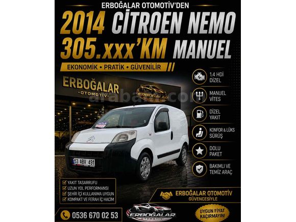 ERBOGALAR OTOMOTİV Citroen Nemo 1.4 HDi 2014 Model KARS MERKEZ 