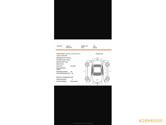 Sahibinden Renault Clio 0.9 TCe Joy 2019 Model 
