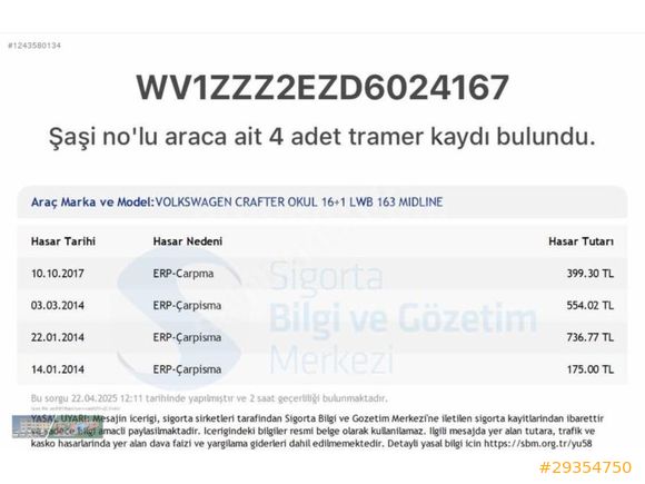 ORDU EKİP OTODAN 2013 CRAFTER 2.0 163PS UZUN 15+1 ORJİNAL ALMAN