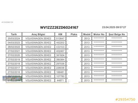 ORDU EKİP OTODAN 2013 CRAFTER 2.0 163PS UZUN 15+1 ORJİNAL ALMAN
