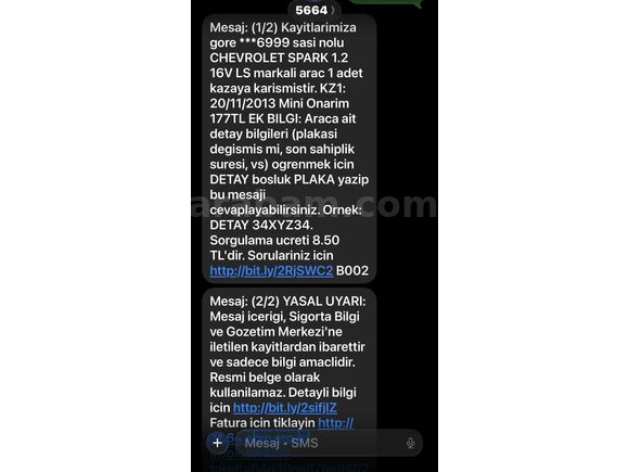 Sahibinden  Değişensiz Chevrolet Spark 1.2  