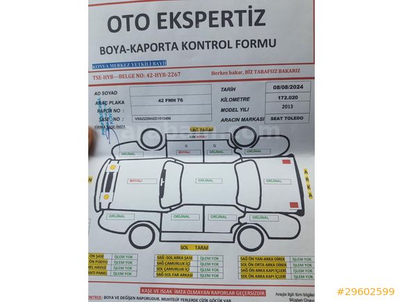 Sahibinden Seat Toledo 1.2 TSI Style 2013 Model