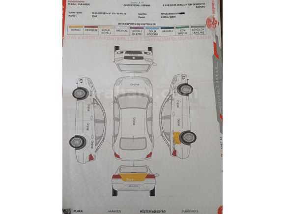 Sahibinden Fiat Linea 1.4 Fire Active 2009 Model