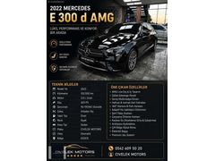 CİVELEK MOTORS 2022 MERCEDES E300D 4 MATİK HATASIZ SİYAH İNCİ