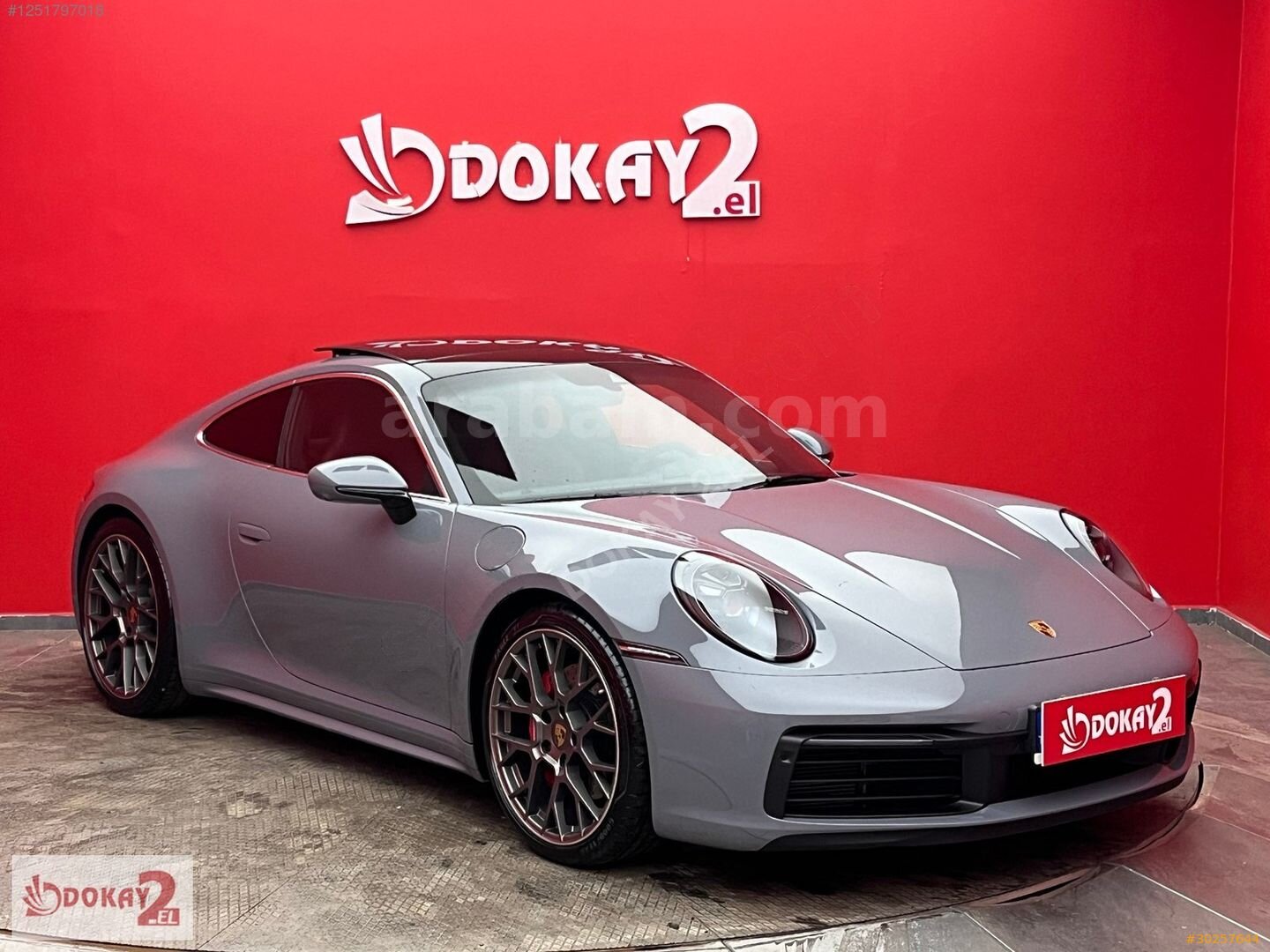 Galeriden Porsche 911 Carrera 4S 2023 Model İzmir 13.000 km Gri 2
