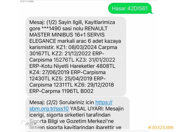 *ZİNNUR* HATASIZ 2015 MODEL RENAULT MASTER 2.3D 17+1 MİNİBÜS