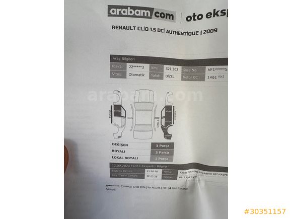 Sahibinden Renault Clio 1.5 dCi Dynamique 2009 Model 