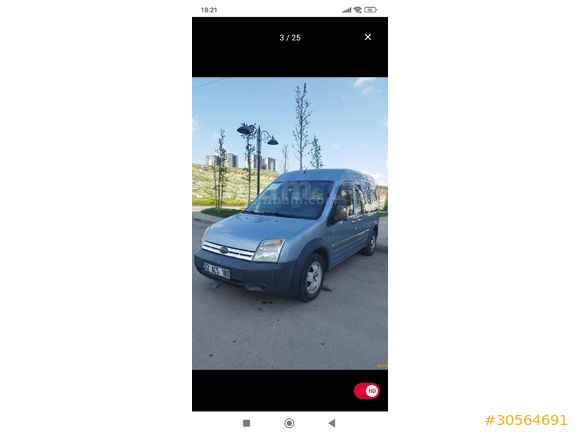 Galeriden Ford Tourneo Connect 90PS 2007 Model Gaziantep