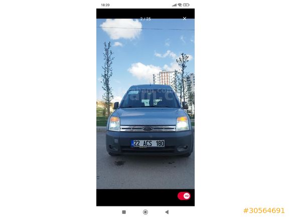 Galeriden Ford Tourneo Connect 90PS 2007 Model Gaziantep