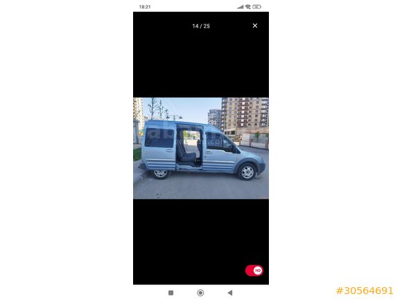 Galeriden Ford Tourneo Connect 90PS 2007 Model Gaziantep