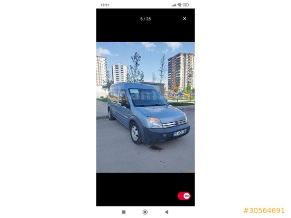 Galeriden Ford Tourneo Connect 90PS 2007 Model Gaziantep