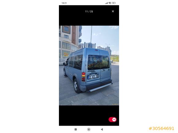 Galeriden Ford Tourneo Connect 90PS 2007 Model Gaziantep