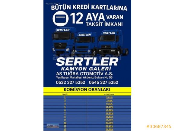 Sertler'den 2006 Model Daf XF 480 Retarderli+Klimalı